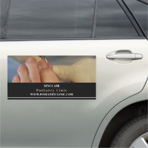 Nail Care Portrait, Podiatry Clinic, Podiatrist Car Magnet