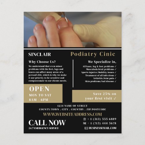 Nail Care Portrait Podiatry Clinic Podiatrist Flyer