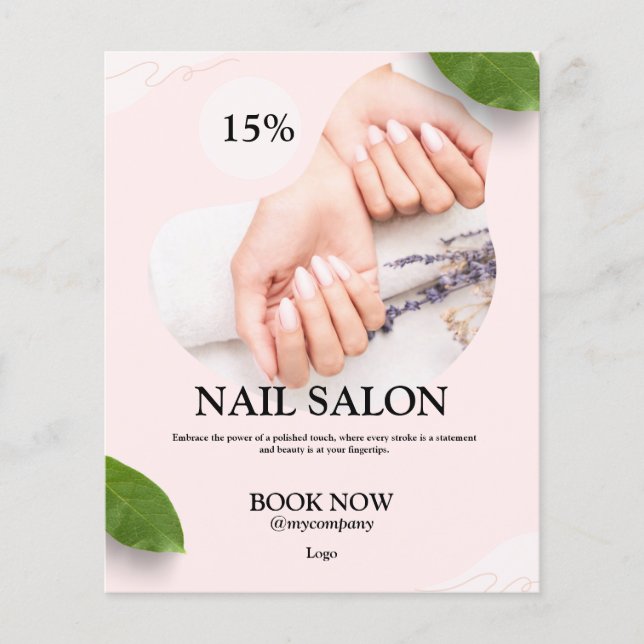 nail cosmetics beauty business promotion Flyer (Front)