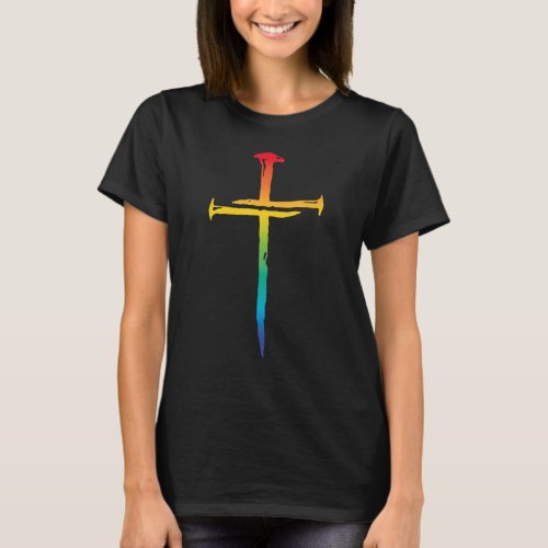 Nail Cross  Faith on Team Jesus 1 Cross 3 nails 4  T-Shirt