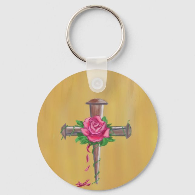 Nail Cross Keychain (Front)