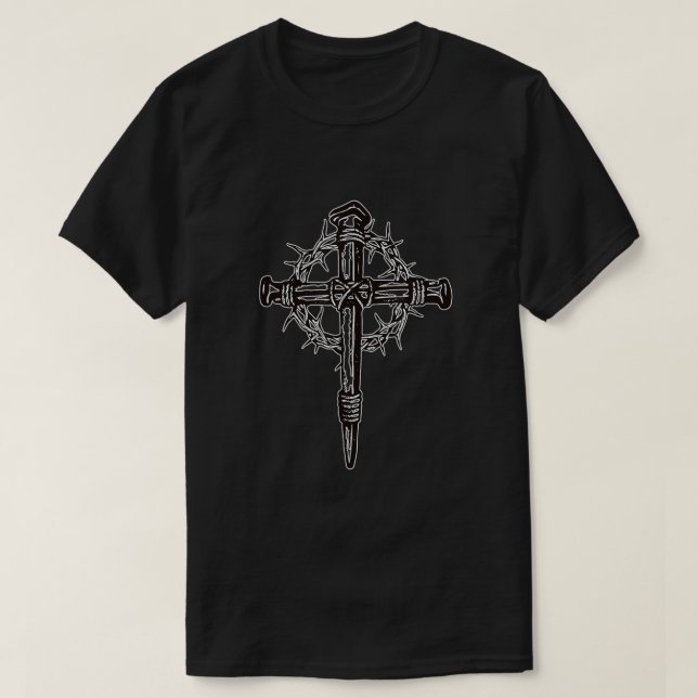 Nail Cross Shirt Faith on Team Jesus  (Design Front)