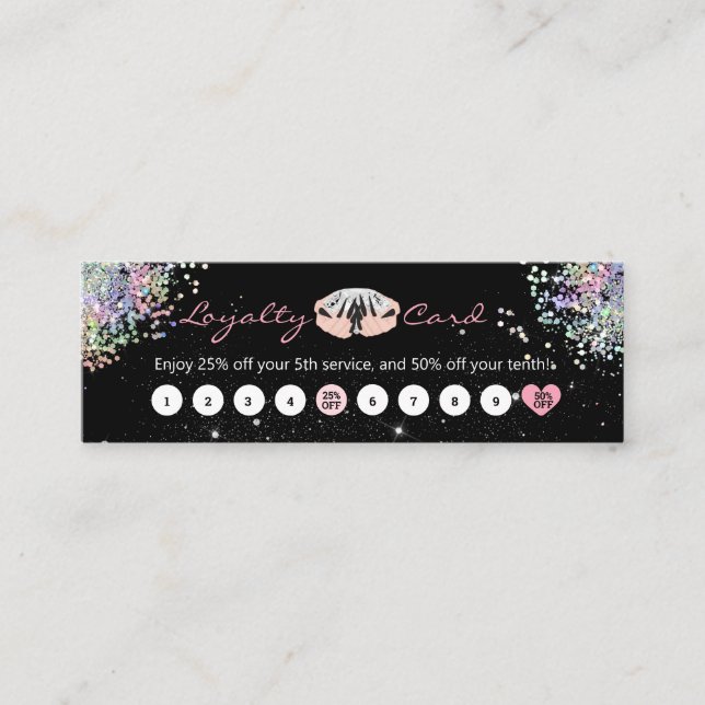 nail design service Customer Discount Loyalty Card (Front)