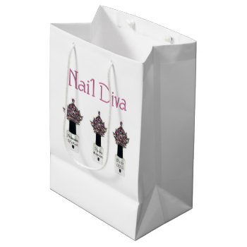 Nail Diva  Medium Gift Bag by LadyDenise at Zazzle