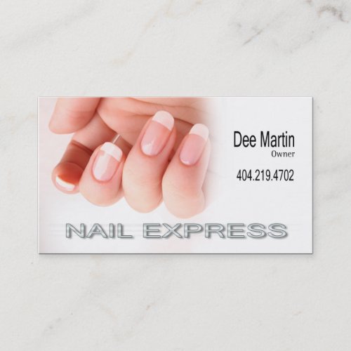 Nail Express _ Manicure Spa Nail Salon Technician Business Card