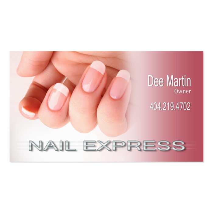 Nail Express   Manicure Spa Nail Salon Technician Business Card Templates