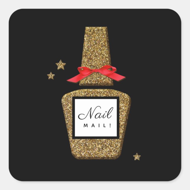 NAIL MAIL! Nail stylist elegant envelop sticker (Front)