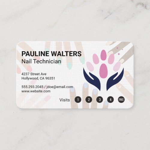 Nail Manicure Tech | Beauty Salon Loyalty Card