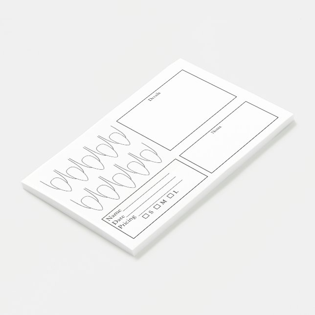 Nail planner post-it notes (Angled)