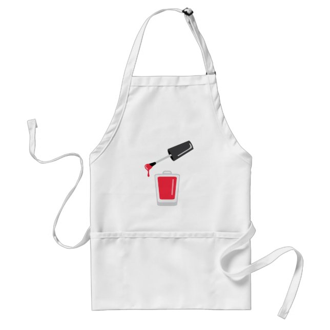 Nail Polish Adult Apron (Front)