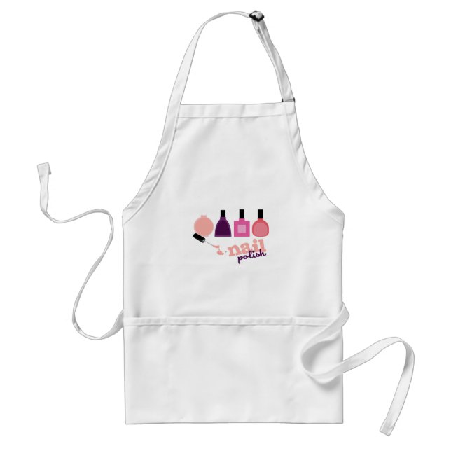 Nail Polish Adult Apron (Front)