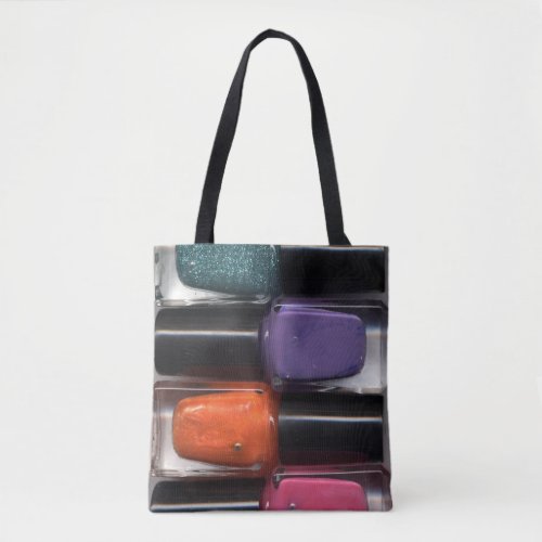 Nail Polish All Over Print Tote Bag