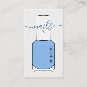 Nail Polish Bottle Blue Business Card