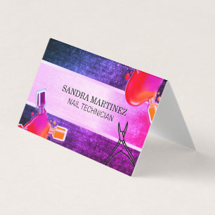 Nail Polish Bottle Pour Nail Clippers Business Card