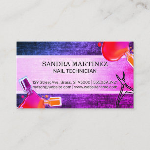Nail Polish Bottle Pour Nail Clippers Business Card