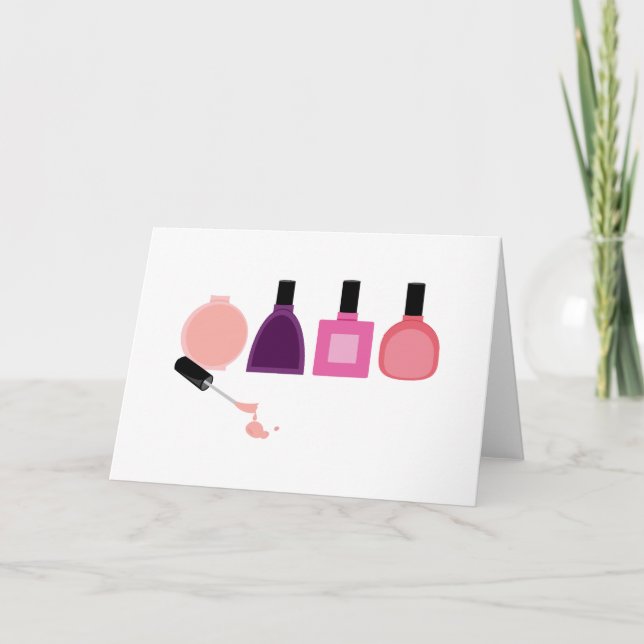 Nail Polish Bottles Card (Front)