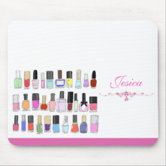 Nail polish bottles mouse pad