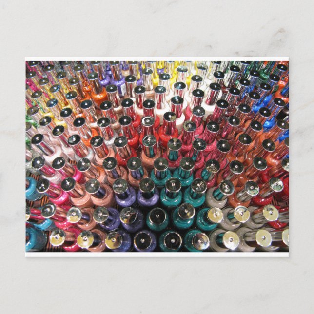 Nail Polish Bottles Postcard (Front)