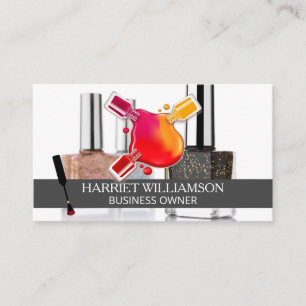Nail Polish Brush Bottles Business Card