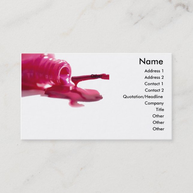 Nail Polish Business Card (Front)