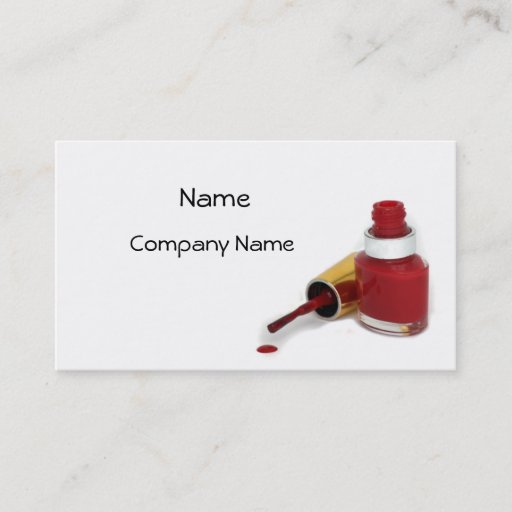 Customizable Nail Polish Business Card