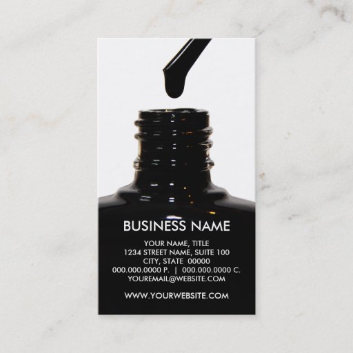 Customizable Nail Polish Business Cards