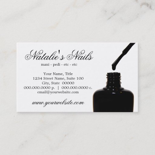 Customizable Nail Polish Business Cards