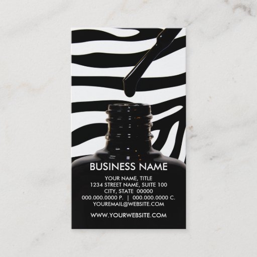 Customizable Nail Polish Business Cards