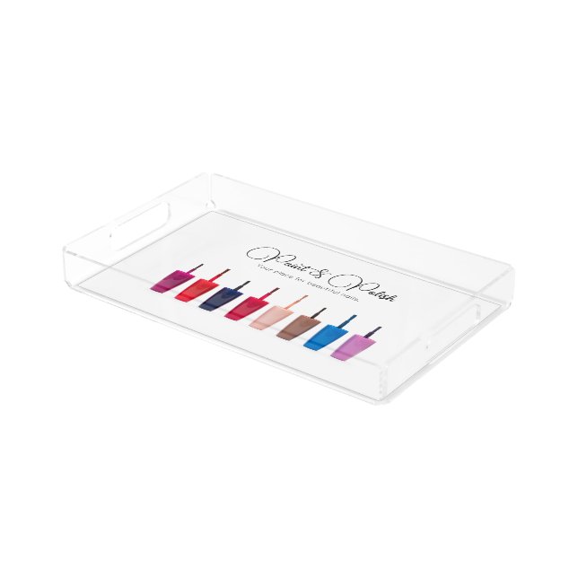 Nail Polish Color Set Nail Salon Acrylic Tray (Angled)