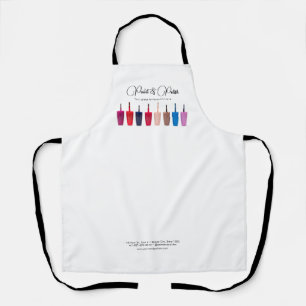 Nail Polish Color Set Nail Salon Apron