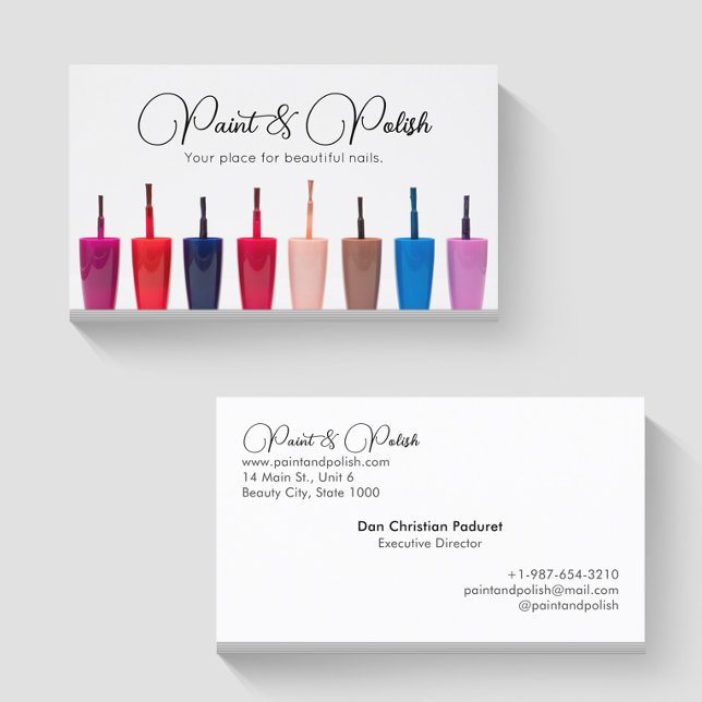 Nail Polish Color Set Nail Salon Business Card (Creator Uploaded)