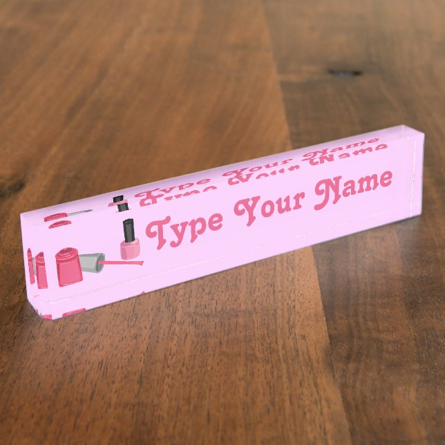 Nail Polish Customizable Name Plate (Side)