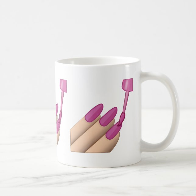 Nail Polish Emoji Coffee Mug (Right)