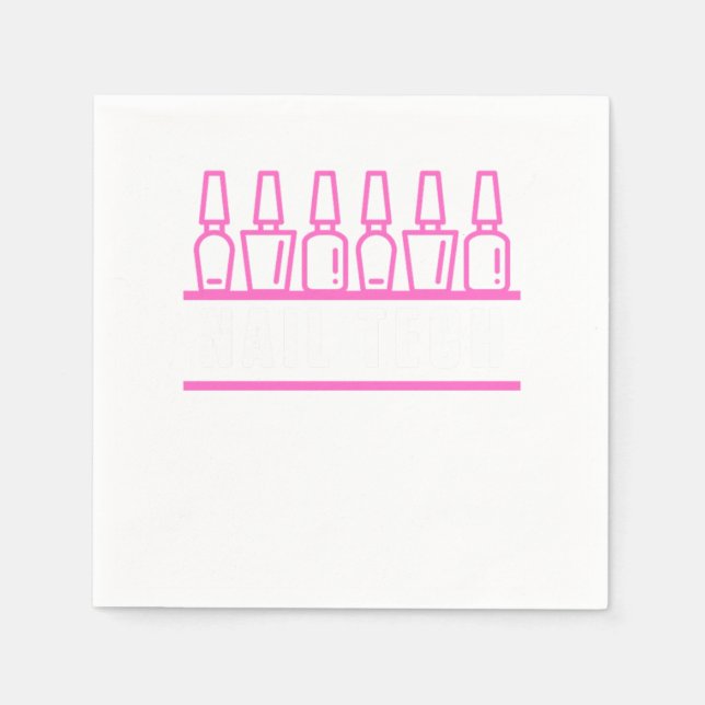 Nail Polish Fingernails Nail Technician Manicurist Napkins (Front)