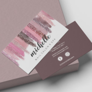Nail Polish Glitter Salon Manicure Social media Business Card