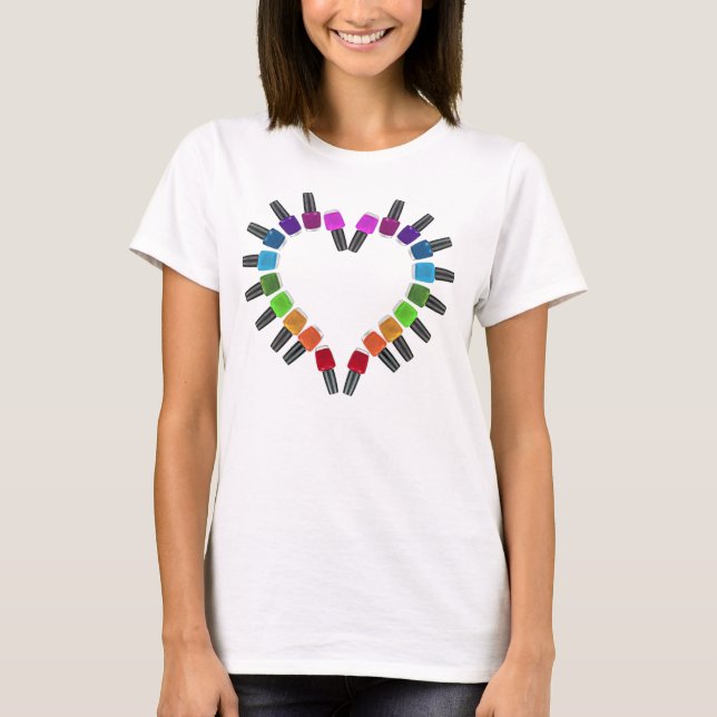 Nail Polish Heart T-Shirt (Front)