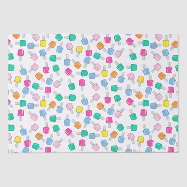 Nail Polish Mani Pedi Cosmetologist Birthday Tissue Paper (Front)