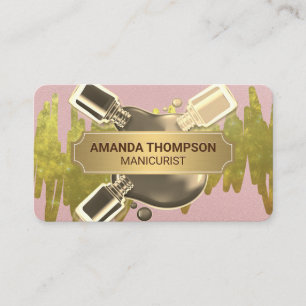 Nail Polish   Manicure   Gold Foil Appointment Card