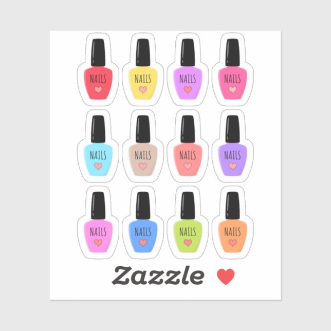 Nail Polish Manicure Pedicure Appointment Planner  Sticker (Sheet)