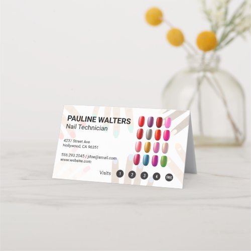 Nail Polish  Manicure Pedicure Loyalty Card