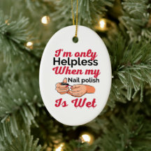 Nail polish metal ornament