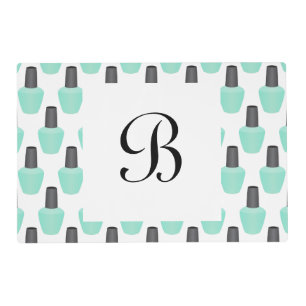Nail Polish Monogramed Placemat