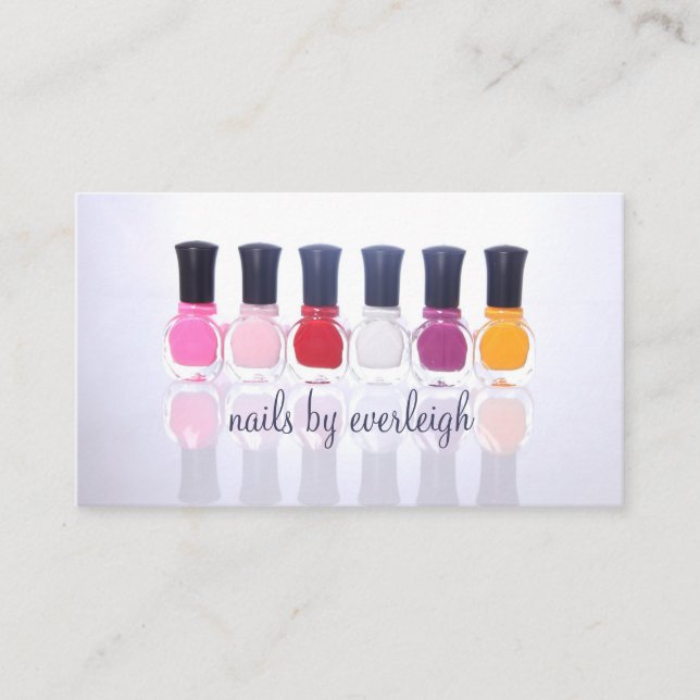 Nail Polish Nail Salon Business Card (Front)