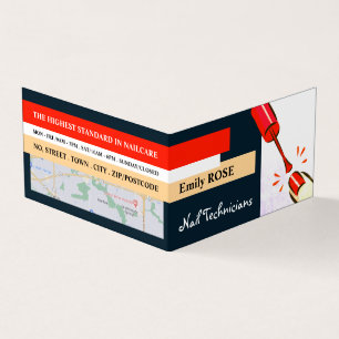 Nail Polish, Nail Technician, Nail Salon Loyalty Business Card