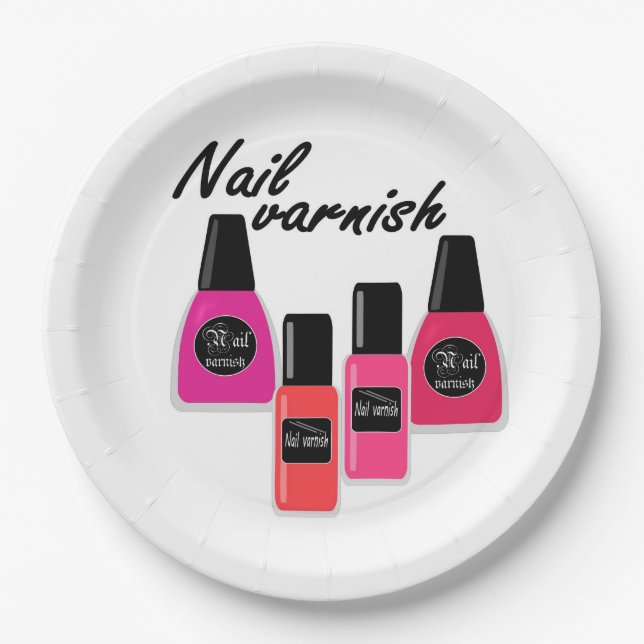 Nail Polish Paper Plates (Front)