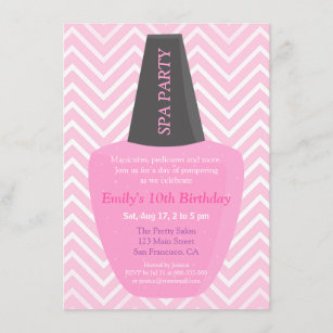Relaxing Spa Day Personalized Birthday Party Thank You Cards 