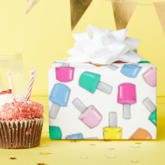 Nail Polish Spa Party Manicure Beauty Birthday Wrapping Paper