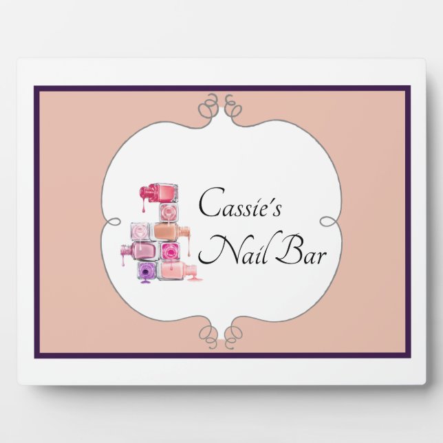 Nail Polish Stack Personalized Plaque (Front)