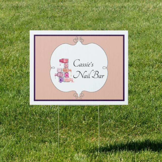 Nail Polish Stack Personalized Sign (Insitu)