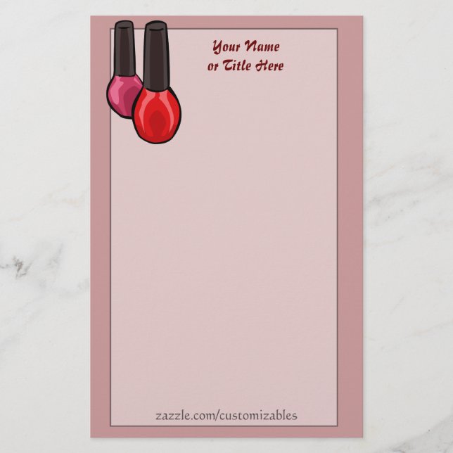 Nail Polish Stationery (Front)